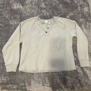 Old navy waffle knit thermal body long sleeve Henley shirt